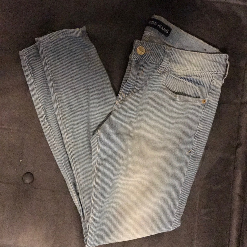 Pinstriped jeans